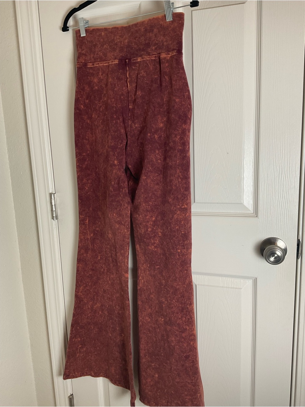 Zenana Signature Mineral Acid Wash Bell Bottom Flare Pants High Waist Stretchy M - Picture 7 of 8
